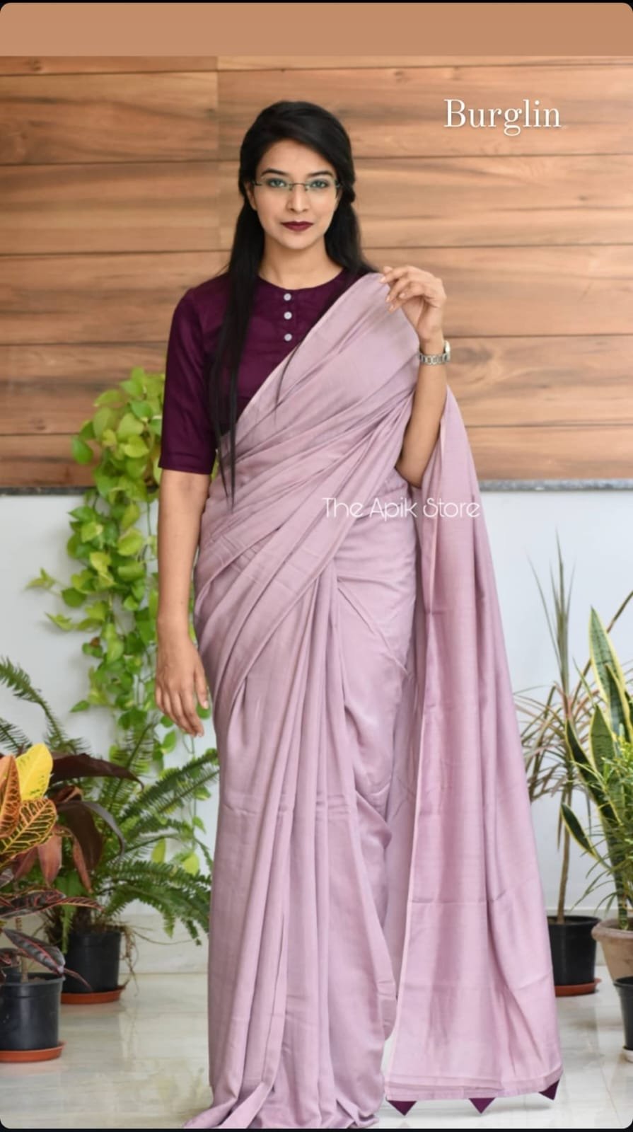 Bagru Block Plane Mulmul Cotton Saree